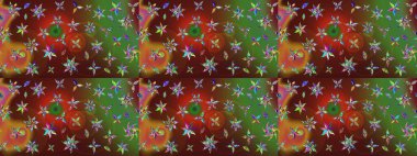 Çiçekli güzel suluboya desen. Raster illüstrasyonu. Renklerde.