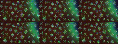 Suluboya elle çizilmiş çiçek desenli eskiz deseni. Parlak renkli fantezi çiçekleri, yapraklar, renkli tomurcuklar.