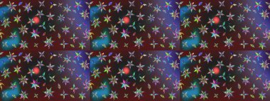 Çizim çiçek deseni duvar kâğıdı olarak kullanılabilir. Renkli çiçekler. Raster illüstrasyonu.