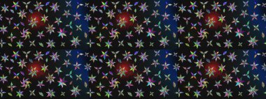 Sevimli çiçek raster deseni. Renkli çiçekler. Renkli Yaz Temalı eskiz kalıbı. Düz Çiçek Elementleri Tasarımı.