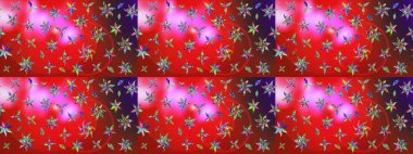 Düz Çiçek Elementleri Tasarımı. Çiçek desenli eskiz, yaz çiçekleri. Renkli Bahar Teması eskiz kalıbı. Kırmızı ve pembe renkte çiçekler.