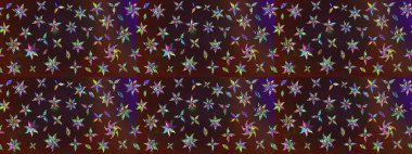 Düz Çiçek Elementleri Tasarımı. Renkli Bahar Teması eskiz kalıbı. Şirin çiçek elementleri. Raster illüstrasyonu. Çizim deseni Modaya uygun kumaş deseni.