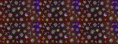 Raster hisseleri. Eskiz arkaplan modeli. Suluboya, elle çizilmiş. Çiçekler kahverengi ve mor üzerine.