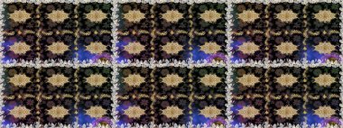 Kusursuz raster arka plan. Şık bir grafik desen. Duvar kâğıdı barok, İspanyol kumaşı. Kahverengi ve bej renklerde altın elementler. Çiçek deseni.