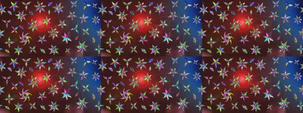 Raster illüstrasyonundaki çiçek desenli çizim. Güzel kumaş deseni. Renkli Bahar Teması eskiz kalıbı. Düz Çiçek Elementleri Tasarımı.