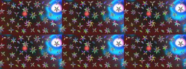 Renklerle. Raster deseni. Raster illüstrasyonu. Soyut çiçek çizim kalıbı arka planı. Küçük çiçekte sevimli çiçek deseni var..