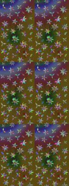 Raster illüstrasyonu. Küçük çiçekteki sevimli çiçek deseni. Güzel karalamalı çiçek desenli çizim. Güzel kumaş deseni.