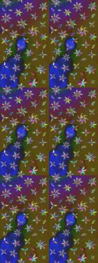 Güzel kumaş deseni. Raster illüstrasyonu. Bahar çiçekli güzel bir çiçek deseni..