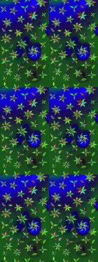 Renkler üzerine çiçek desenli çizimler, el yapımı papatyalar, papatyalar. Tekrar eden çiçek arkaplanı, zarif çiçek duvar kağıdı.