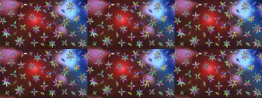 Çiçekler suluboya eskiz deseni. Raster Stili kumaş deseni.