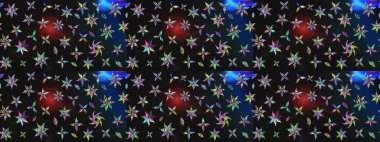 Çiçekli çiçek deseni, suluboya. Raster deseni. Küçük çiçekte güzel bir çiçek deseni..