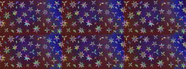 Renkli Bahar Teması eskiz kalıbı. Düz Çiçek Elementleri Tasarımı. Mor ve mor renkli çiçekler. Raster illüstrasyonunda çiçek deseni çizimi.