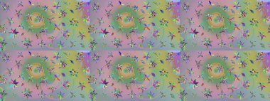 Hoş bir çiçek geçmişi var. Raster illüstrasyonu. Güzel kumaş deseni. Küçük çiçekte çizim deseni.