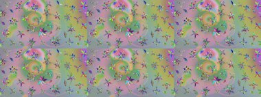 Üst manzara, yumuşak stil. Sevgililer günü ve tebrik kartı konsepti için şık bir davetiye. Çiçek kompozisyonu, el boyası, hassas şablon. Tarafsız ve yeşil renklerde manzaralı çiçek deseni.