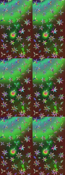 Raster çiçek desenli çiçek deseni, yapraklar, dekoratif elementler, sıçrama, lekeler, el çizimi kontur çizgileri ve Doodle çizim stili, grafik raster çizim çizimi.