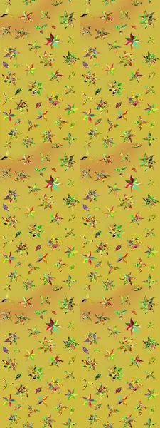 Tomurcukları papatya çiçekleri olan sevimli bir çiçek deseni. Miles Fleur, süslü püslü bir süs. Raster illüstrasyonu. Eskiz geçmişi. Eski usul. Kumaş, tekstil ve duvar kağıdı baskısı için..