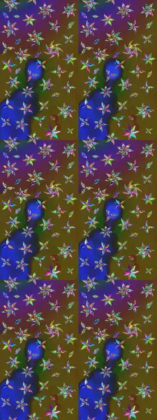 Güzel kumaş deseni. Raster illüstrasyonu. Bahar çiçekli güzel bir çiçek deseni..