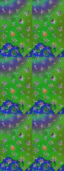 Küçük çiçekli yay deseni çiz. Suluboya stilinde renklerde. Raster illüstrasyonu.