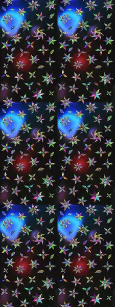 Raster çiçek desenli çiçek deseni, yapraklar, dekoratif elementler, sıçrama, lekeler, el çizimi kontur çizgileri ve Doodle çizim stili, grafik raster çizim çizimi.