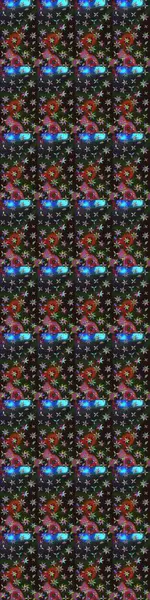 Çizim çiçek deseni duvar kâğıdı olarak kullanılabilir. Raster illüstrasyonu. Renkli çiçekler.