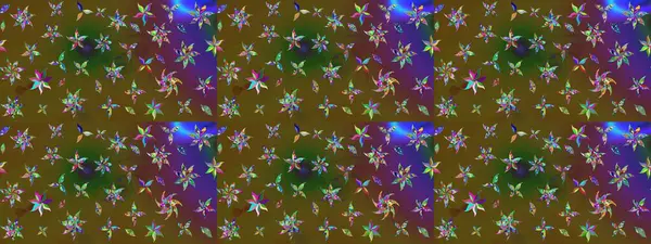 Çiçekli karalama şeklinde Raster çiçek deseni. Yumuşak, bahar çiçekli arka plan. Renkli çiçekler.