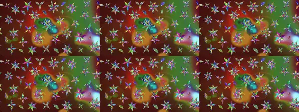 Çiçekli çiçek deseni, suluboya. Raster deseni. Küçük çiçekte güzel bir çiçek deseni..