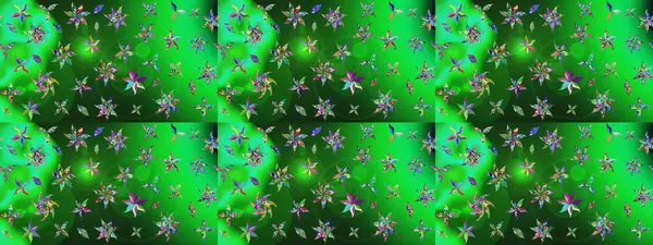 Tomurcukları papatya çiçekleri olan sevimli bir çiçek deseni. Eskiz geçmişi. Raster illüstrasyonu. Kumaş, tekstil, duvar kağıdı baskısı için. Eski usul. Miles Fleur, dandik süs.