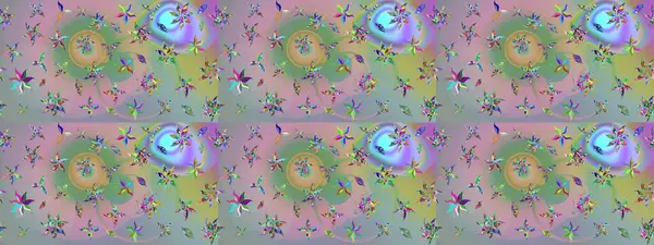 Tarafsız ve mavi çiçekli bahar çiçekleri. Küçük çiçekte güzel bir desen. Motley illüstrasyonu. Küçük renkli çiçekler. Moda baskıları için zarif bir şablon.