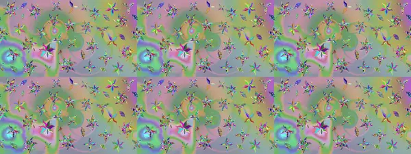 Renkli Bahar Teması eskiz kalıbı. Raster illüstrasyonundaki çiçek desenli çizim. Düz Çiçek Elementleri Tasarımı. Süslü kumaş deseni.