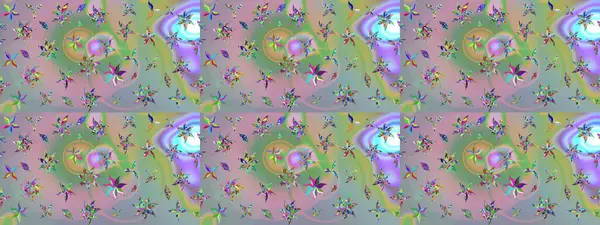 Raster çiçekleri klasik tarzda çizilmiş. Tarafsız ve yeşil renklerde bahar çiçekleri. Raster illüstrasyonu. Çiçekli yumuşak çizim deseni.