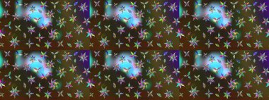 Çiçek izi. Suluboya çizim kalıbı. Çiçekler suluboya tarzında kahverengi ve yeşil renklerde.