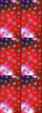 Raster çiçek desenli çiçek deseni, yapraklar, dekoratif elementler, sıçrama, lekeler, el çizimi kontur çizgileri ve Doodle çizim stili, grafik raster çizim çizimi.