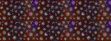 Eskiz arkaplan modeli. Raster hisseleri. Suluboya, elle çizilmiş. Çiçekler kahverengi ve mor üzerine.