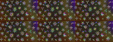 Çiçekli eskiz arkaplanı. Düz Çiçek Elementleri Tasarımı. Çocuk stili. Renkli Bahar Teması çizim şablonu.