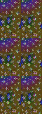 Raster illüstrasyonu. Çizim çiçek deseni duvar kâğıdı olarak kullanılabilir. Renkli çiçekler.