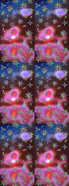 Raster deseni. Küçük çiçekte güzel bir çiçek deseni var. Çiçekli çiçek deseni, suluboya..