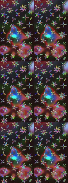 Tatil havası. Bahar mevsimi. Raster güzel bir çiçek deseni çizmiş. Nazik romantik baskı. Renkli çiçekler.