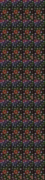 Renkli çiçekler. Raster illüstrasyonu. Küçük çiçekte sevimli çiçek deseni var..