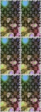 Çiçek. Raster illüstrasyonu. Kusursuz dekoratif arka plan, çiçek mandala. Gri ve kahverengi renklerde.