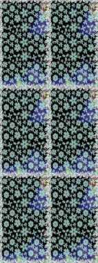 Siyah ve nötr renklerde çiçek desenleri yok, el yapımı papatyalar, papatyalar. Tekrar eden çiçek arkaplanı, zarif siyah ve nötr çiçek duvar kağıdı.