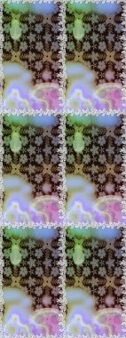 Gri ve nötr renklerde bahar çiçekleri. Raster illüstrasyonu. Yaprak ve çiçeklerin suluboya resmi, gri ve nötr renklerde pürüzsüz desen.