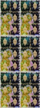 Kusursuz raster arka plan. Şık bir grafik desen. Duvar kâğıdı barok, İspanyol kumaşı. Çiçek deseni. Kahverengi ve bej renklerdeki altın elementler.