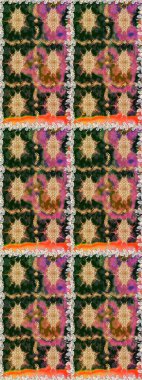 Kahverengi ve bej renklerde altın elementler. Duvar kâğıdı barok, İspanyol kumaşı. Çiçek deseni. Şık bir grafik desen. Kusursuz raster arkaplanı.