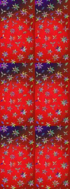 Raster illüstrasyonu. Güzel kumaş deseni. Bahar çiçekli güzel bir çiçek deseni..