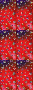 Nazik, narin çiçek arkaplanı. Çiçekli karalama şeklinde Raster çiçek deseni. Kırmızı ve kahverengi renkte çiçekler.