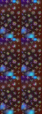 Raster Hip kumaş deseni. Eskiz Vintage Çiçek Deseni.