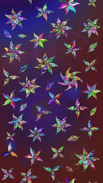 Menekşe ve mor renkli çiçekler. Renkli Bahar Teması çizim şablonu. Çiçekli çiçek deseni, suluboya. Düz Çiçek Elementleri Tasarım Raster illüstrasyonu.