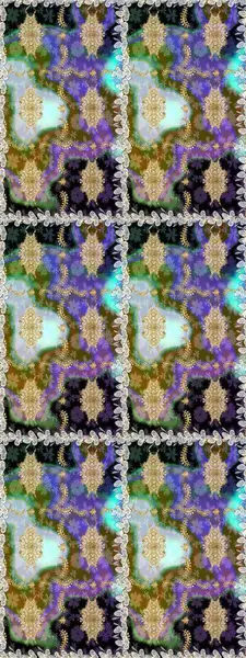 Duvar kâğıdı barok, İspanyol kumaşı. Çiçek deseni. Kahverengi ve bej renklerde altın elementler. Şık bir grafik desen. Kusursuz raster arkaplanı.