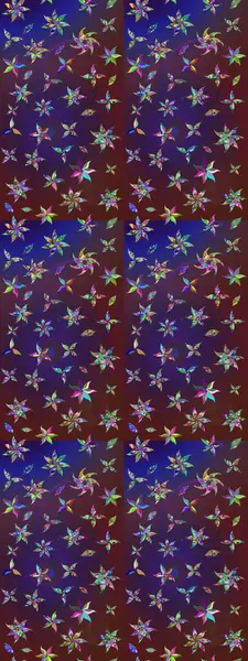 Çiçek duvar kağıdı. Hint süsü. Raster illüstrasyonu. Menekşe ve mor renkler üzerinde. Çizim kalıbı. Renkli süs kenarı.