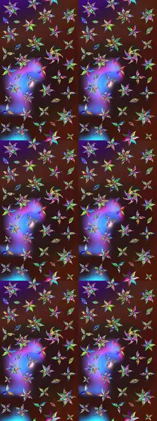 Bahar çiçekleriyle güzel bir çiçek deseni çizmişsin. Raster illüstrasyonu. Güzel kumaş deseni.